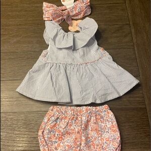 Gillian’s Closet girl summer dress 3 pc set size 3-6 months